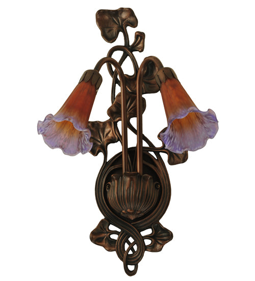 Meyda Tiffany Amber/Purple Pond Lily 16637 Wall Light - Crystal