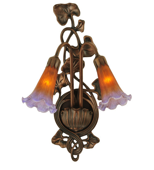 Meyda Tiffany Amber/Purple Pond Lily 16637 Wall Light - Crystal