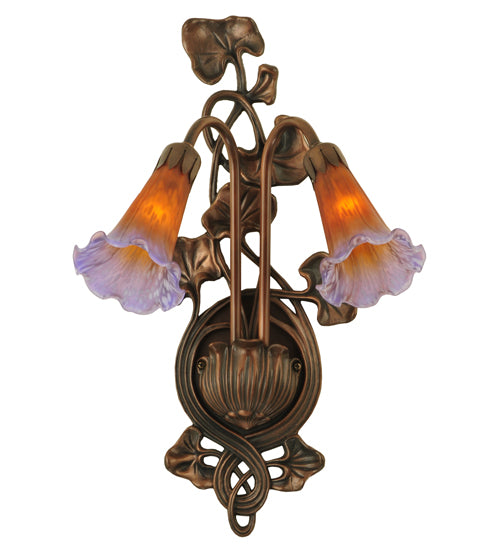 Meyda Tiffany Amber/Purple Pond Lily 16637 Wall Light - Crystal