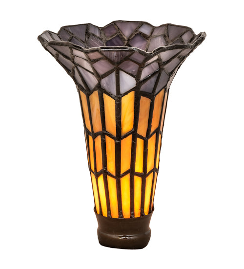 Meyda Tiffany Lighting 16650 Stained Glass Pond Lily Shade Lamp Shade Bronze / Dark