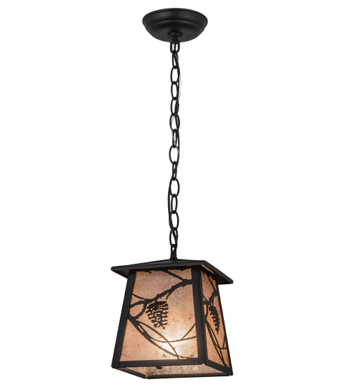 Meyda Tiffany Whispering Pines 166557 Pendant Light - Black/Silver Mica