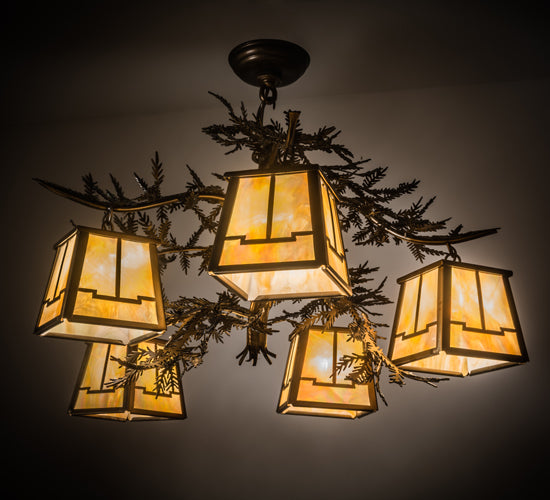 Meyda Tiffany Pine Branch 166720 Chandelier Light - Antique Copper