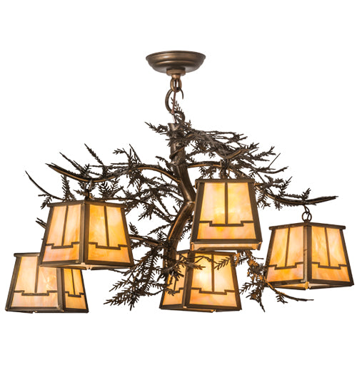 Meyda Tiffany Pine Branch 166720 Chandelier Light - Antique Copper
