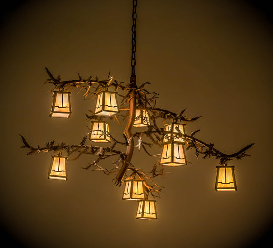 Meyda Tiffany Pine Branch 166759 Chandelier Light - Rust,Wrought Iron
