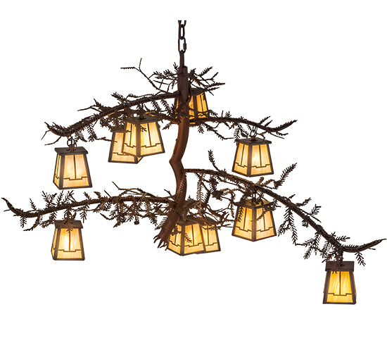 Meyda Tiffany Pine Branch 166759 Chandelier Light - Rust,Wrought Iron