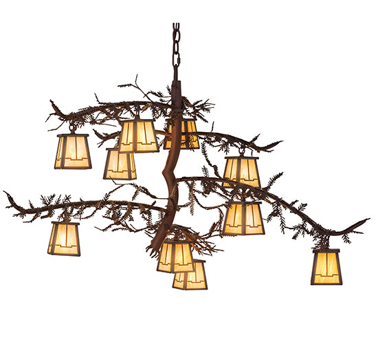 Meyda Tiffany Pine Branch 166759 Chandelier Light - Rust,Wrought Iron