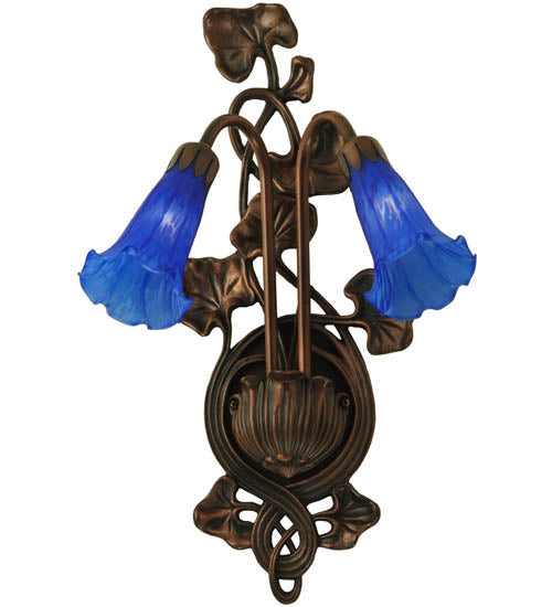 Meyda Tiffany Blue Pond Lily 16677 Wall Light - Rust