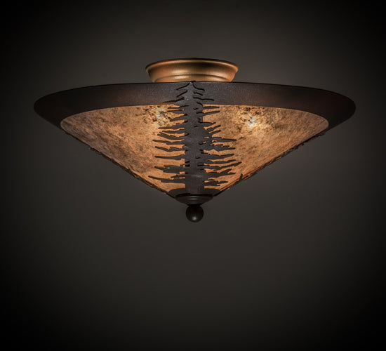 Meyda Tiffany Spruce Tree 166804 Ceiling Light - Rust,Wrought Iron