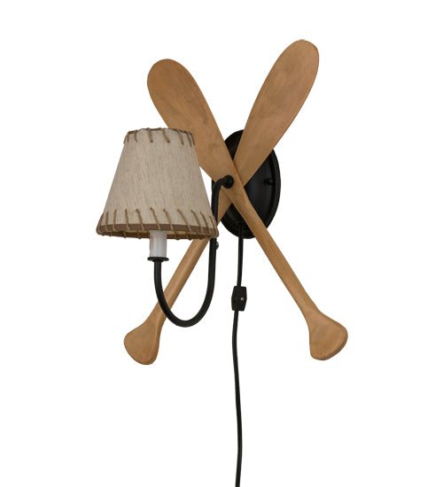 Meyda Tiffany Paddle 166831 Wall Light - Natural Wood