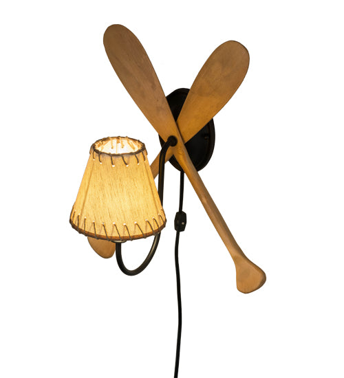 Meyda Tiffany Paddle 166831 Wall Light - Natural Wood