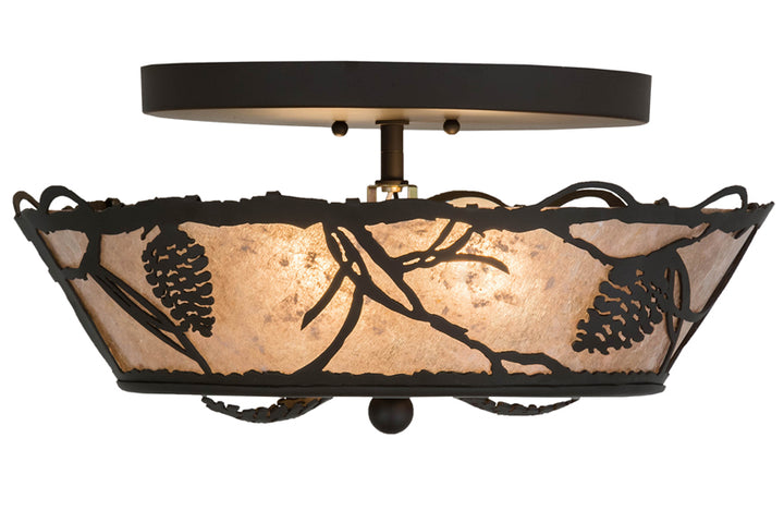 Meyda Tiffany Whispering Pines 167076 Ceiling Light - Oil Rubbed Bronze
