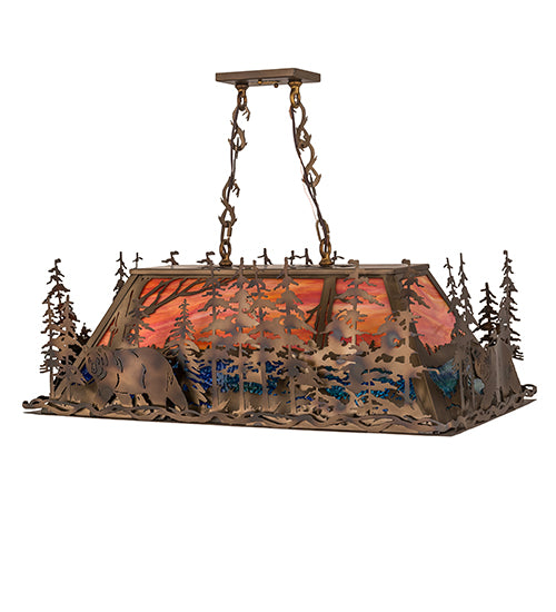 Meyda Tiffany Bear Through The Trees 167084 Pendant Light - Antique Copper, Burnished