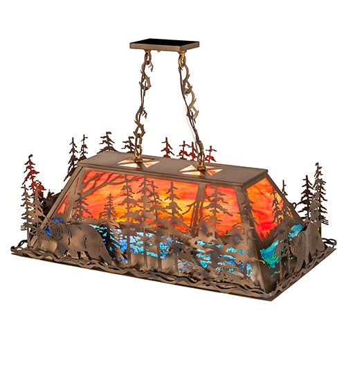 Meyda Tiffany Bear Through The Trees 167084 Pendant Light - Antique Copper, Burnished
