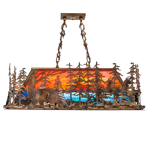 Meyda Tiffany Bear Through The Trees 167084 Pendant Light - Antique Copper, Burnished