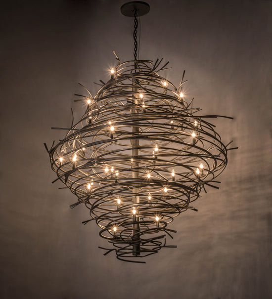 Meyda Tiffany Cyclone 167116 Chandelier Light - Pewter