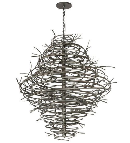 Meyda Tiffany Cyclone 167116 Chandelier Light - Pewter