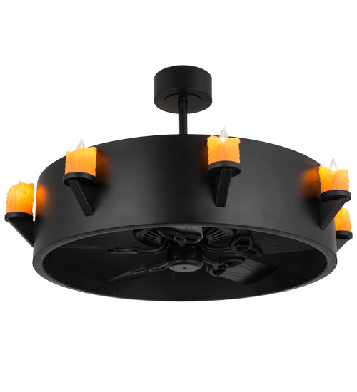 Meyda Tiffany Kingston 167137 Ceiling Fan - Black