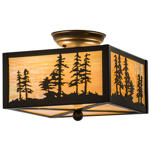 Meyda Tiffany Tall Pines 167261 Ceiling Light - Timeless Bronze