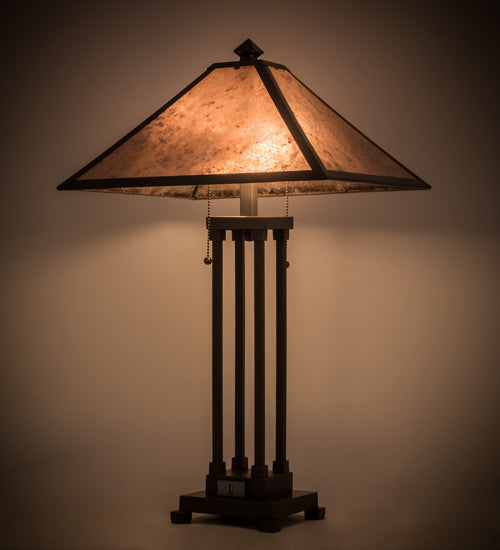 Meyda Tiffany Lighting 167366 Sutter Two Light Table Lamp Lamp Bronze / Dark