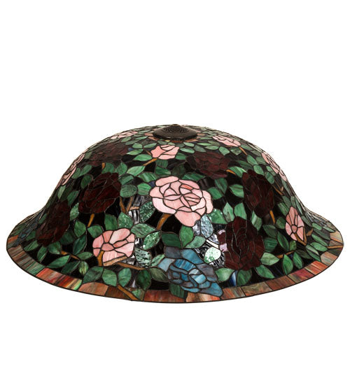 Meyda Tiffany Lighting 167541 Tiffany Rosebush Shade Lamp Shade Bronze / Dark