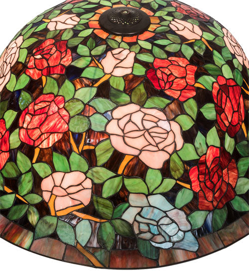 Meyda Tiffany Lighting 167541 Tiffany Rosebush Shade Lamp Shade Bronze / Dark