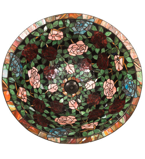 Meyda Tiffany Lighting 167541 Tiffany Rosebush Shade Lamp Shade Bronze / Dark