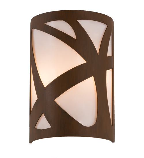 Meyda Tiffany Mosaic 167588 Wall Light - Rustic Iron/White Acrylic Sb In