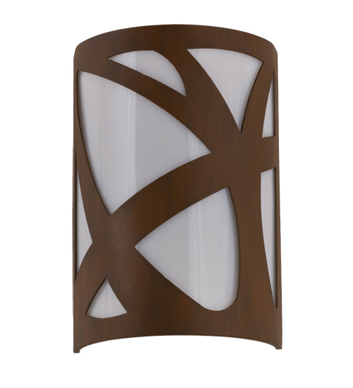 Meyda Tiffany Mosaic 167588 Wall Light - Rustic Iron/White Acrylic Sb In