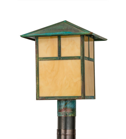 Meyda Tiffany Lighting 167903 Seneca One Light Post Mount Outdoor Verde