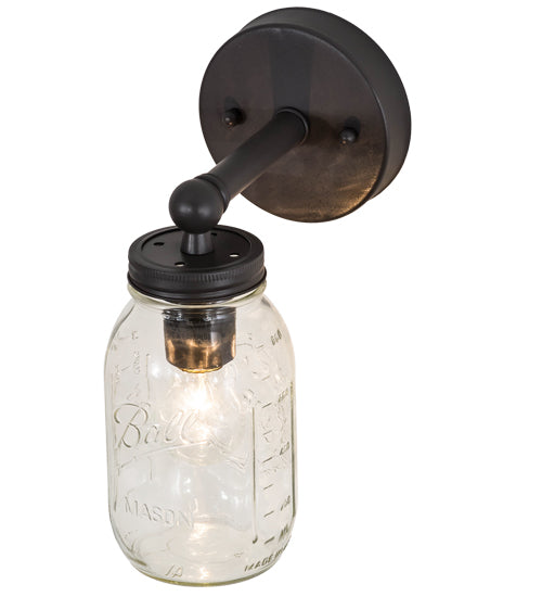 Meyda Tiffany Mason Jar 168512 Wall Light - Timeless Bronze,Custom