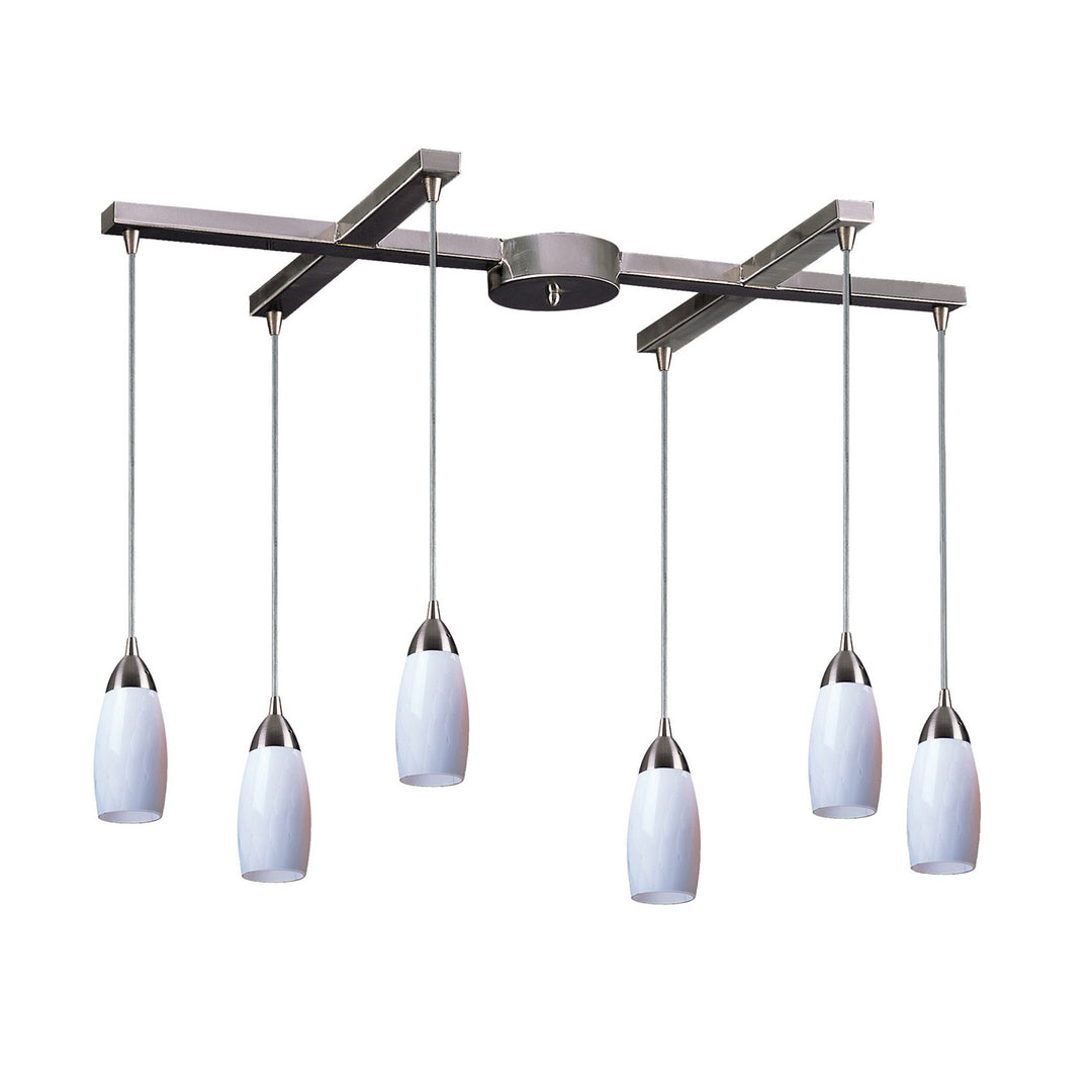Elk Milan 110-6WH Pendant Light - Satin Nickel