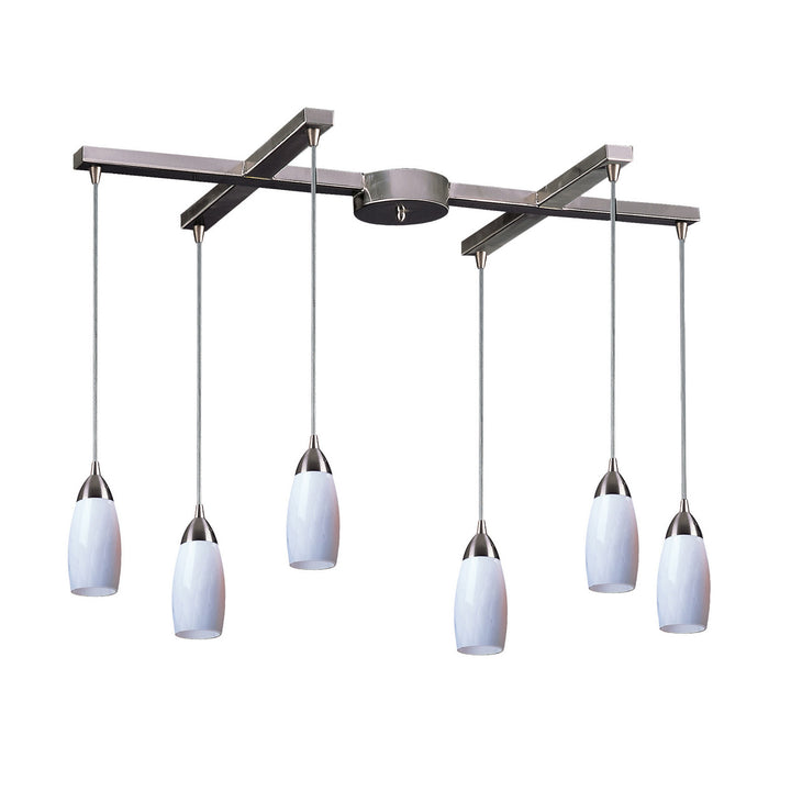 Elk Milan 110-6WH Pendant Light - Satin Nickel