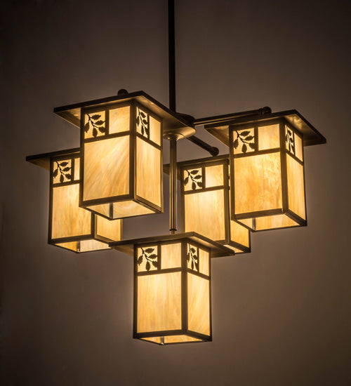 Meyda Tiffany Hyde Park 169150 Chandelier Light - Craftsman Brown