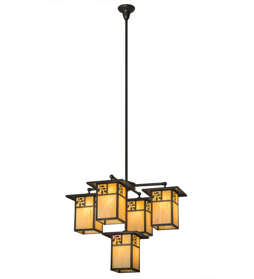 Meyda Tiffany Hyde Park 169150 Chandelier Light - Craftsman Brown
