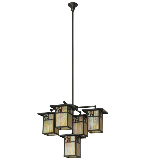 Meyda Tiffany Hyde Park 169150 Chandelier Light - Craftsman Brown