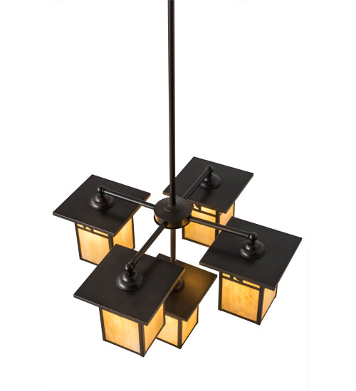 Meyda Tiffany Hyde Park 169150 Chandelier Light - Craftsman Brown