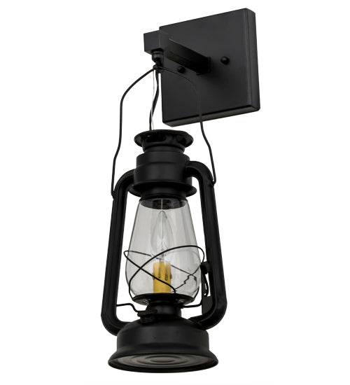 Meyda Tiffany Miners Lantern 169312 Wall Light - Black