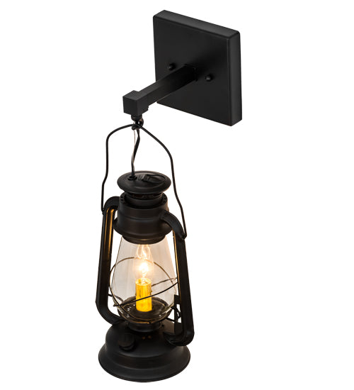 Meyda Tiffany Miners Lantern 169312 Wall Light - Black