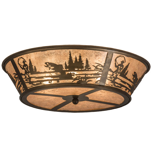Meyda Tiffany Fly Fishing Creek 169329 Ceiling Light - Antique Copper