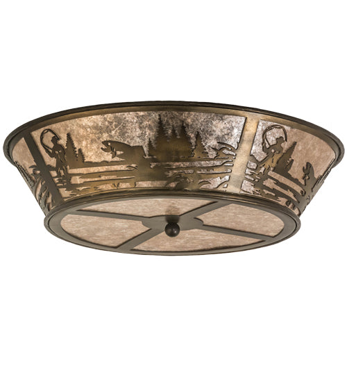 Meyda Tiffany Fly Fishing Creek 169329 Ceiling Light - Antique Copper