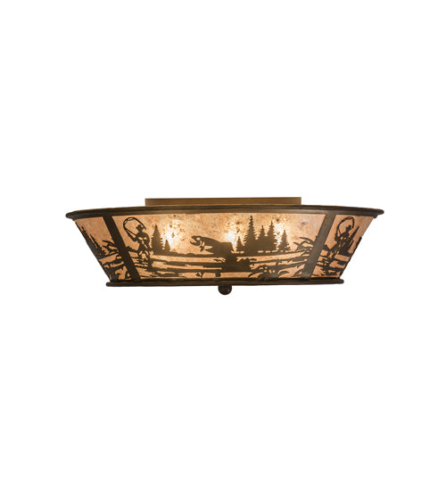 Meyda Tiffany Fly Fishing Creek 169329 Ceiling Light - Antique Copper