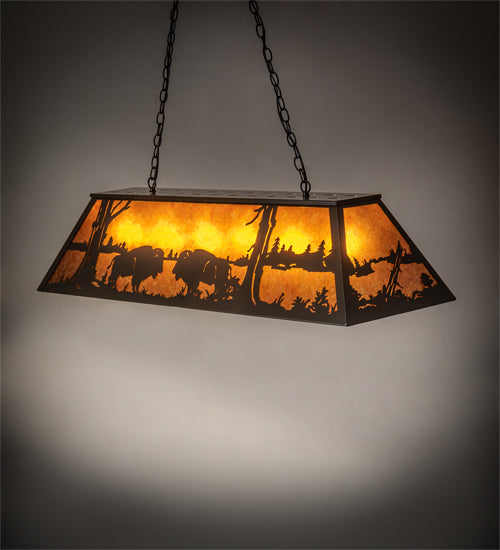 Meyda Tiffany Battling Buffalo 169336 Pendant Light - Timeless Bronze