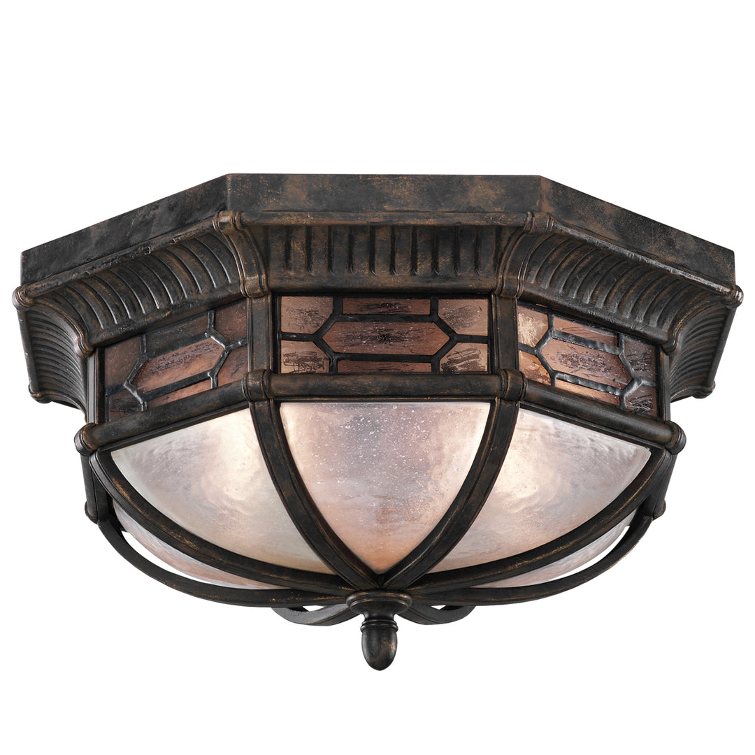 Fine Art Lighting 414882-1ST Devonshire Two Light Outdoor Flush Mount Outdoor Bronze / Dark