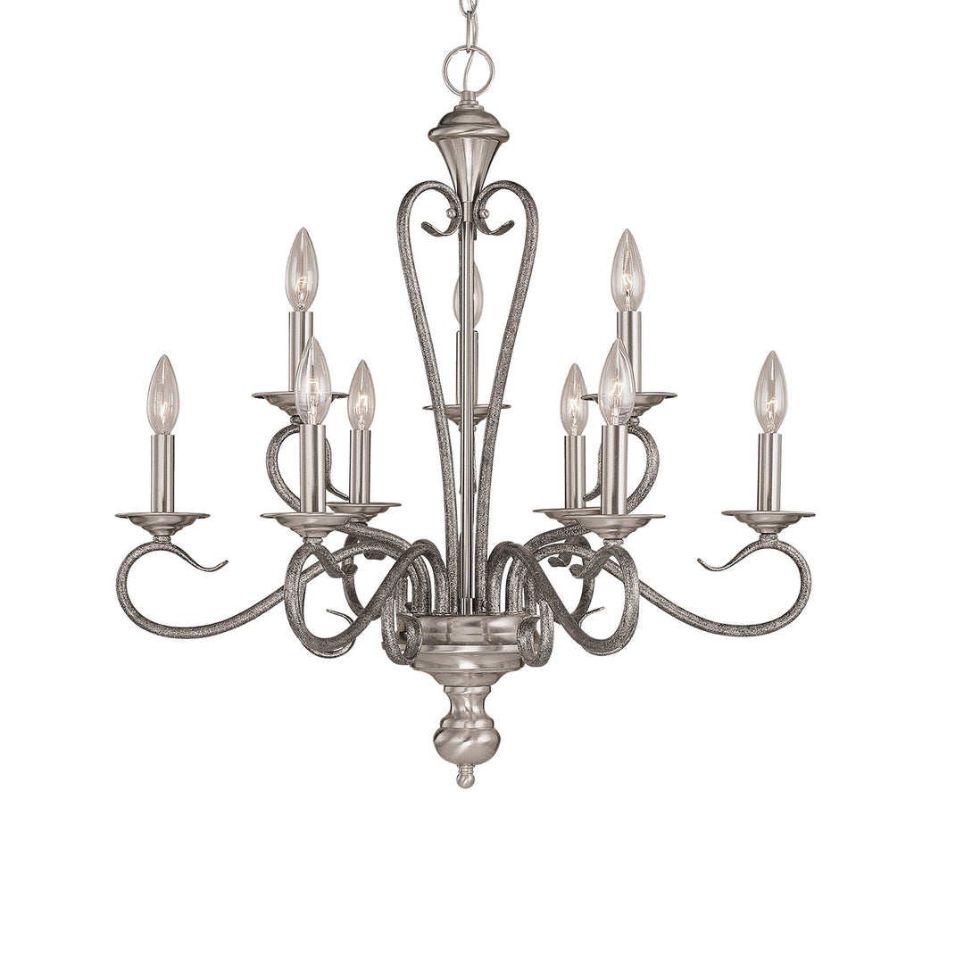 Millennium Devonshire 519-SN/SM Chandelier Light - Satin Nickel/Silvermist