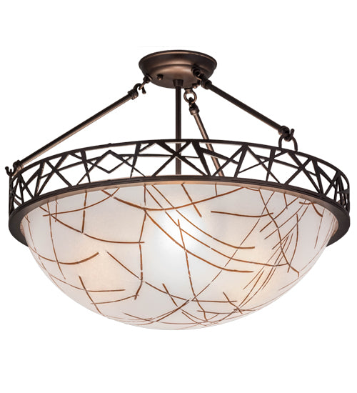 Meyda Tiffany Tracery 169496 Ceiling Light - Custom,Mahogany Bronze