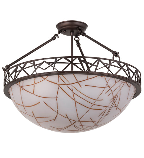 Meyda Tiffany Tracery 169496 Ceiling Light - Custom,Mahogany Bronze
