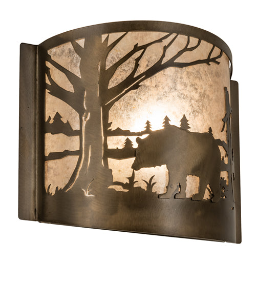 Meyda Tiffany Bear At Lake 169675 Wall Light - Antique Copper