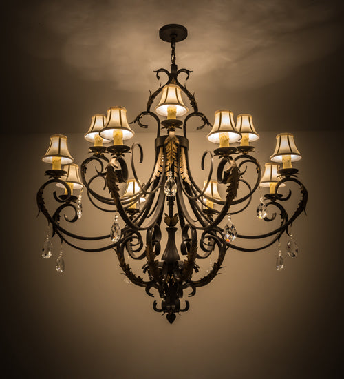 Meyda Tiffany Ingrid 169781 Chandelier Light - Timeless Bronze,Crystal