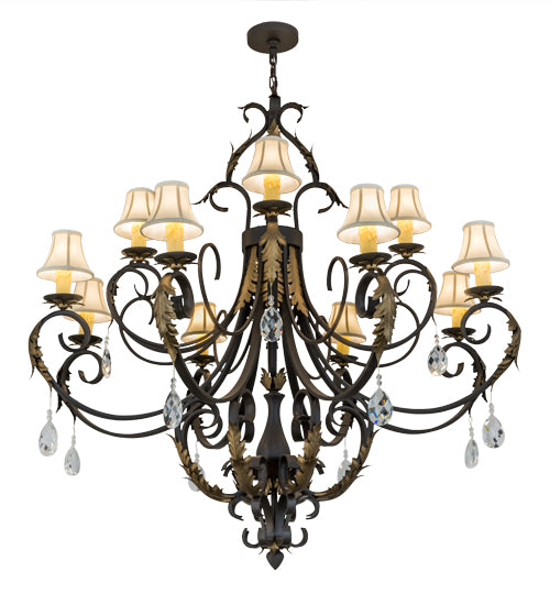 Meyda Tiffany Ingrid 169781 Chandelier Light - Timeless Bronze,Crystal