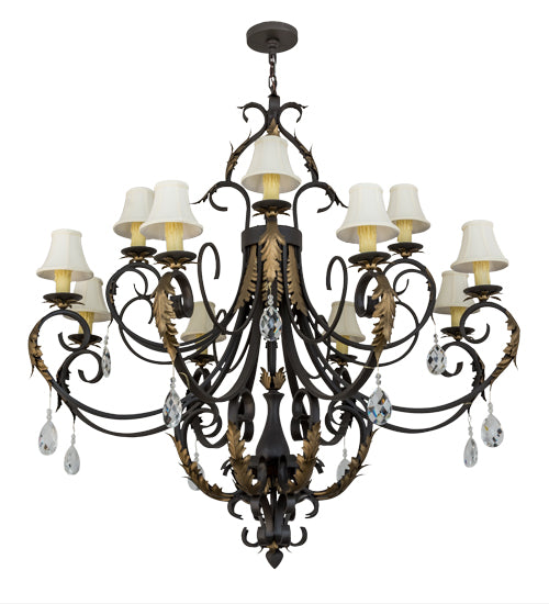 Meyda Tiffany Ingrid 169781 Chandelier Light - Timeless Bronze,Crystal